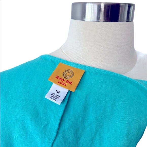 Ruby Rd. Petite Size 14P Embellished Linen Jacket - Picture 5 of 5